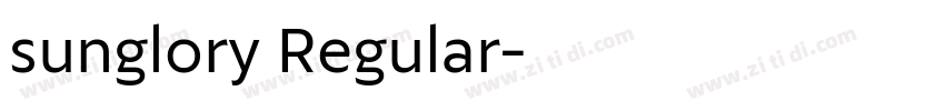 sunglory Regular字体转换